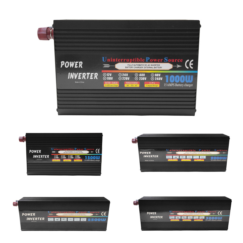工厂批发 修正波UPS逆变器 1000W 3000W 带充电功能 12V 24V 220V