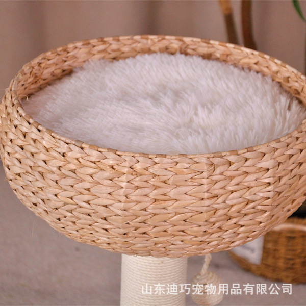 Pequeño marco de escalada para gatos tejido de ratán, columna de escalada para gatos, nido para mascotas tejido, marco de escalada para gatos, nido para gatos, árbol para gatos, venta directa de fábrica, escalada para gatos