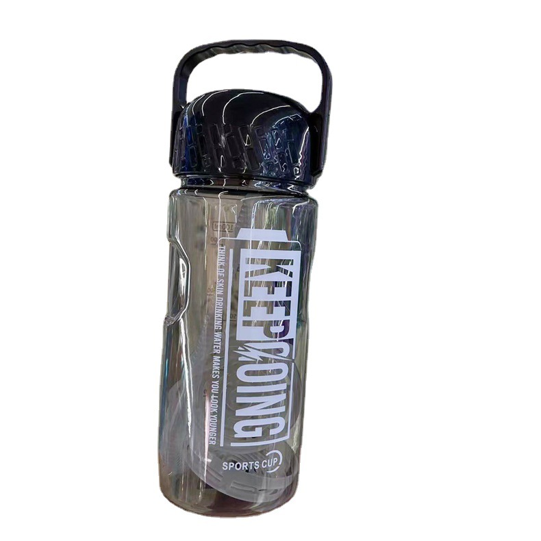 Gran capacidad 2000ml plástico taza de agua fitness niños paja deportes hervidor al aire libre trabajo verano espacio taza