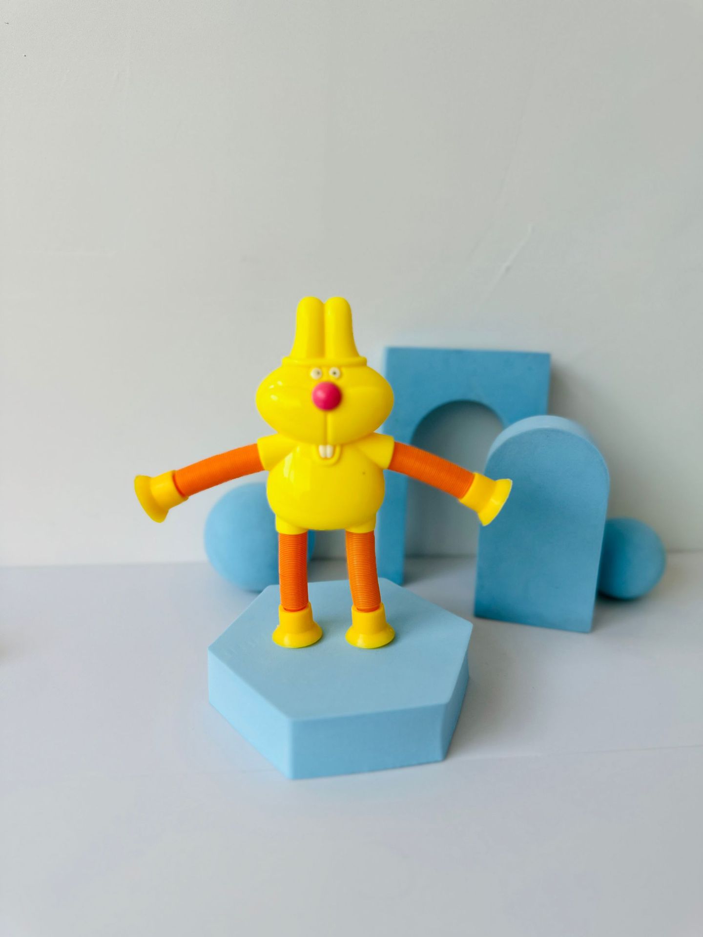 Juguete Antiestrés Telescópico Portátil y Versátil con Forma de Rana, Conejo, Ciervo de Patas Largas y Huevo, con Dientes que Salen, para Niños image 10