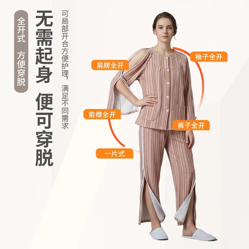 Autumn and Winter Warm Care Home Clothes for Women, Thickeneded Hospital Patients, Rehabilitation, Fracture Surgery, Easy to Put on and Take Off, Acupuncture and Physiotherapy Autumn and Winter Warm Care Home Clothes for Women, Thickeneded Hospital Patients, Rehabilitation, Fracture Surgery, Easy to Put on and Take Off, Acupuncture and Physiotherapy