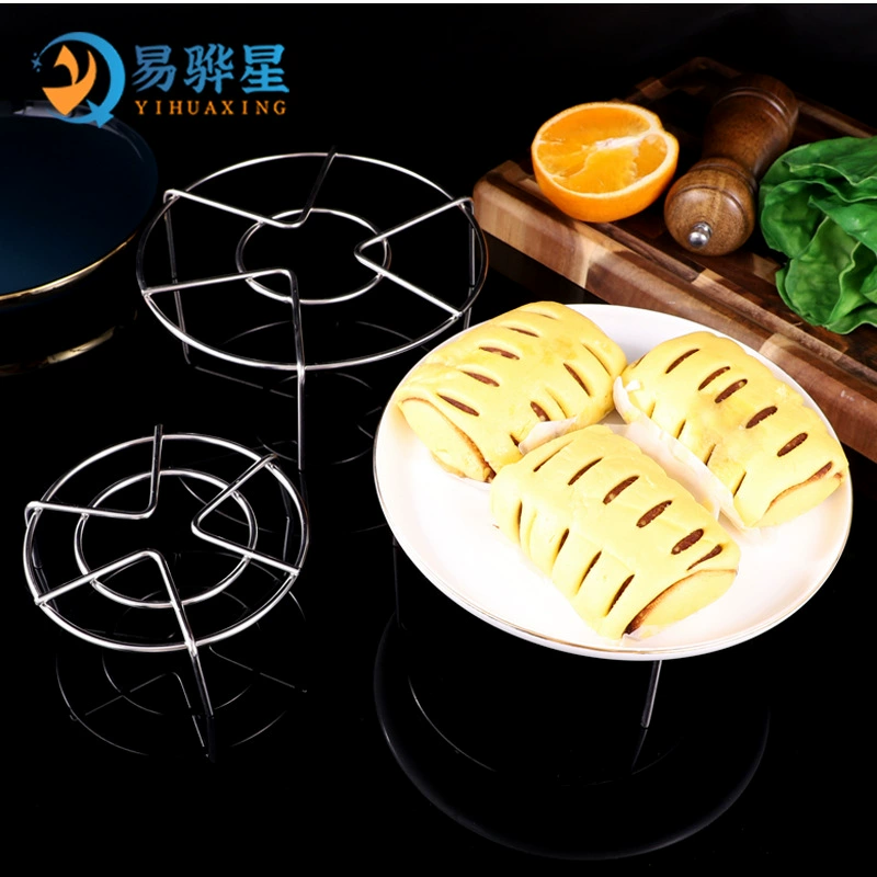 Stainless steel thickened steaming rack multi-functional steamer rice cooker three-legged steamer steamer grid household kitchen pot rack tool