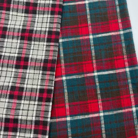 厂家直销日系全棉竹节磨毛绒布现货格子布料服装面料