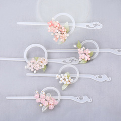 Ancient-style hair ring Hanfu hair accessory, retro loop hairpin for the back of the head, imitation white jade hairpin and hairpin