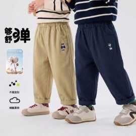 婴儿衣服休闲梭织裤子秋装春秋儿童宝宝小童长裤潮流男童长裤