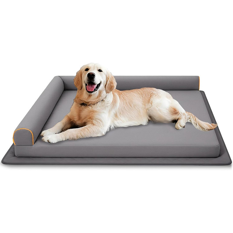 Anti-Chewing Orthopedic Bed for Dogs Memory Foam Waterproof Pet Bed with Non-Slip Mat Washable Dog Sofa