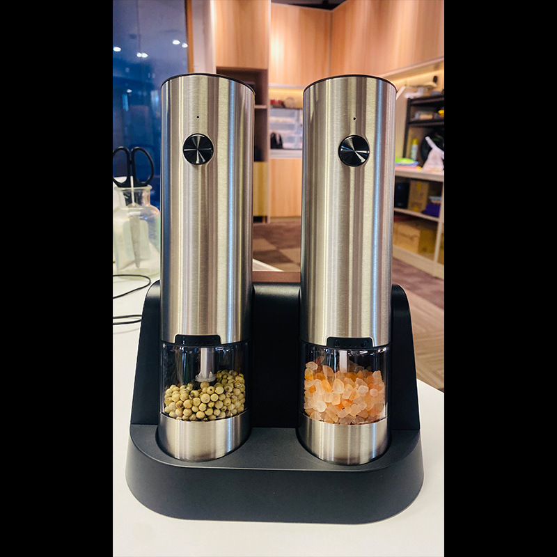 ODM personalizado batería de litio transfronteriza recargable sal rosa dos paquetes amoladora de pimienta eléctrica juego