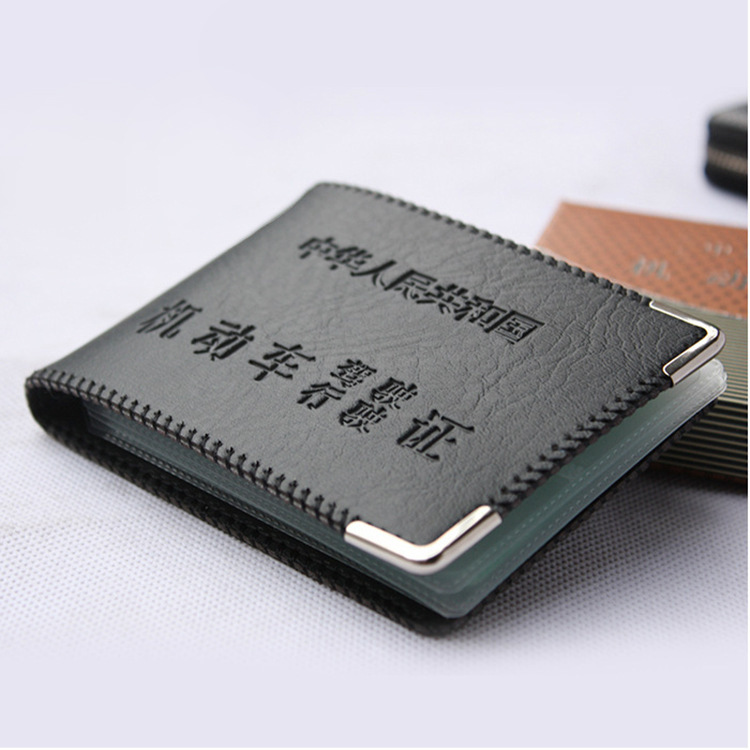 Car Driving License Cover, Driving Permit Holder, License Book Case, Card Holder for Men and Women, Leather Driving License Cover, ID Document Bag