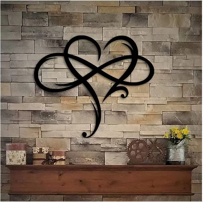 Трансграничные независимые станции взрывчатые вещества Вечная любовь бесконечность сердце бесконечное Сердце Металл стены искусства