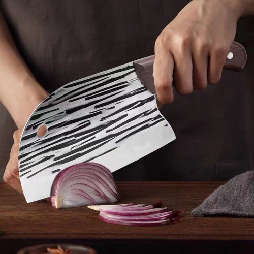 Fish Head Knife Kitchen Home Use Stainless Steel HandForged Chef Knife Sharp Bone Cutting Knife Traveling Street Vendor