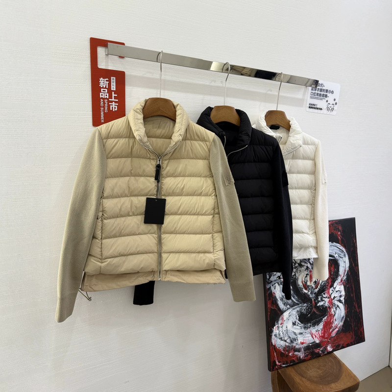 MK Women's Knit Patchwork Lightweight Warm Down Jacket, a popular cross-border foreign trade item