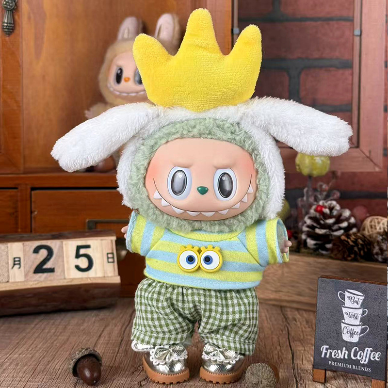 Labubuの子供服に適しています。布の服は17cm一二三代のセットの小さいアクセサリーに座っています。|undefined