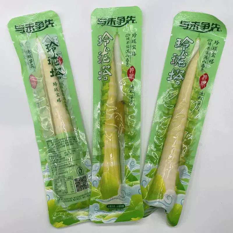 Будь первым, соревнуйся с поблань перца саса bamboo shoots, изысканные маринованные перцы, бамбуковые побеги, кислый и пряный хрустящий бамбуковый побег в маленьких пакетах и готовые к употреблению интернет-сенсационные закуски