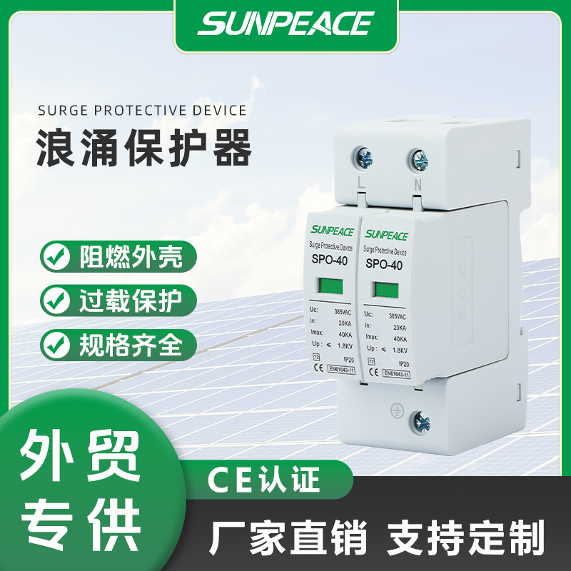 OBO款浪涌防雷器 防雷浪涌保护器2P电源家用220V避雷器2P电涌模块