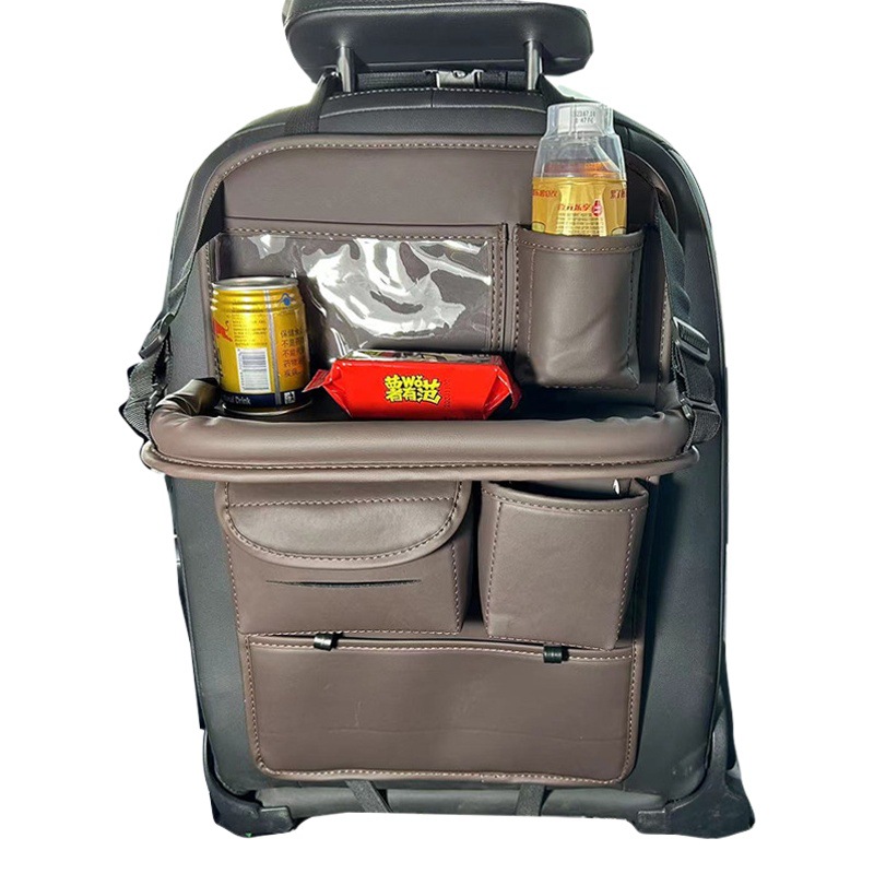 Asiento trasero del coche bolsa de almacenamiento bolsa colgante coche Silla de cuero espalda bolsa de almacenamiento multifuncional bolsa de almacenamiento
