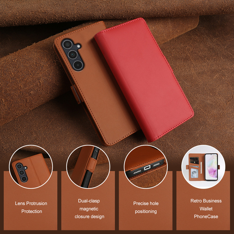 Suitable for Samsung Galaxy A35 Flip-Top Leather Phone Case Book-Style Cover Protective Case