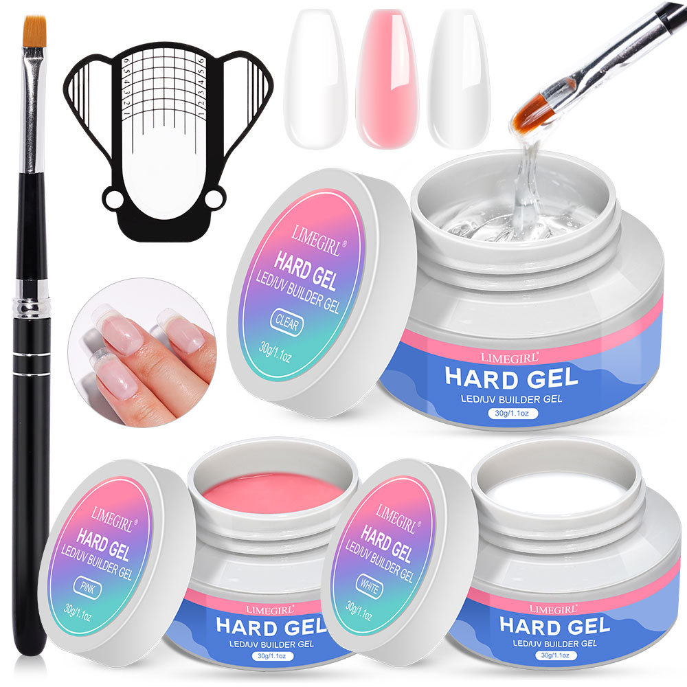 Nuevo arte de uñas de cristal herramienta de uñas extensión líquido traje tridimensional tallado francés fototerapia extensión de uñas transfronterizo exclusivo