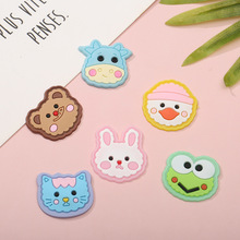 创意可爱卡通动物pvc软胶贴片树脂冰箱贴配饰装饰配件辅料批发