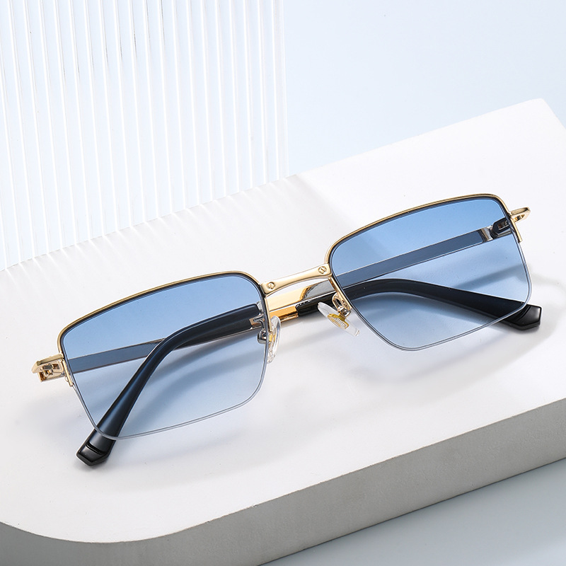 High-End Business Half-Frame Myopia Glasses Frame for Men Ct0217 Ultra-Light Matte Gold Sunglasses Frame Trendy Glasses