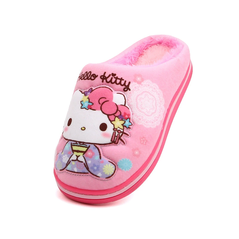 Hello Kitty, детские тапочки, милые демисезонные не скользящие обувь для принцессы