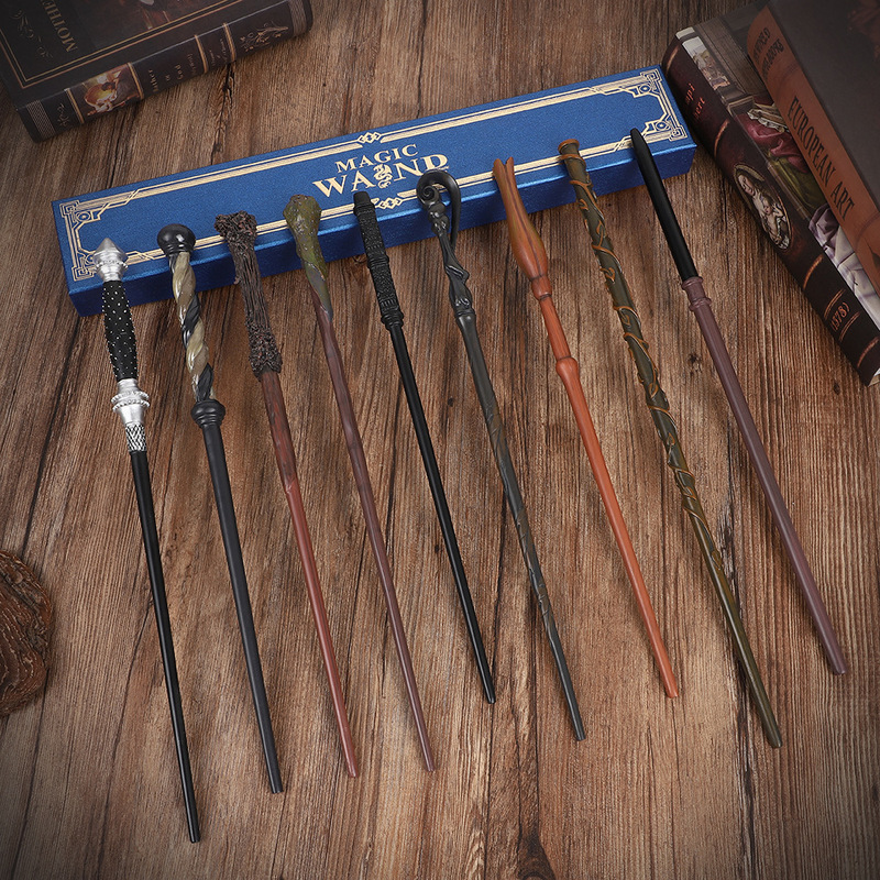 Harry's Wand Blue Gold-Stamped Gift Box Potter Hermione Magic Wand Dumbledore's Elder Wand Birthday Gift