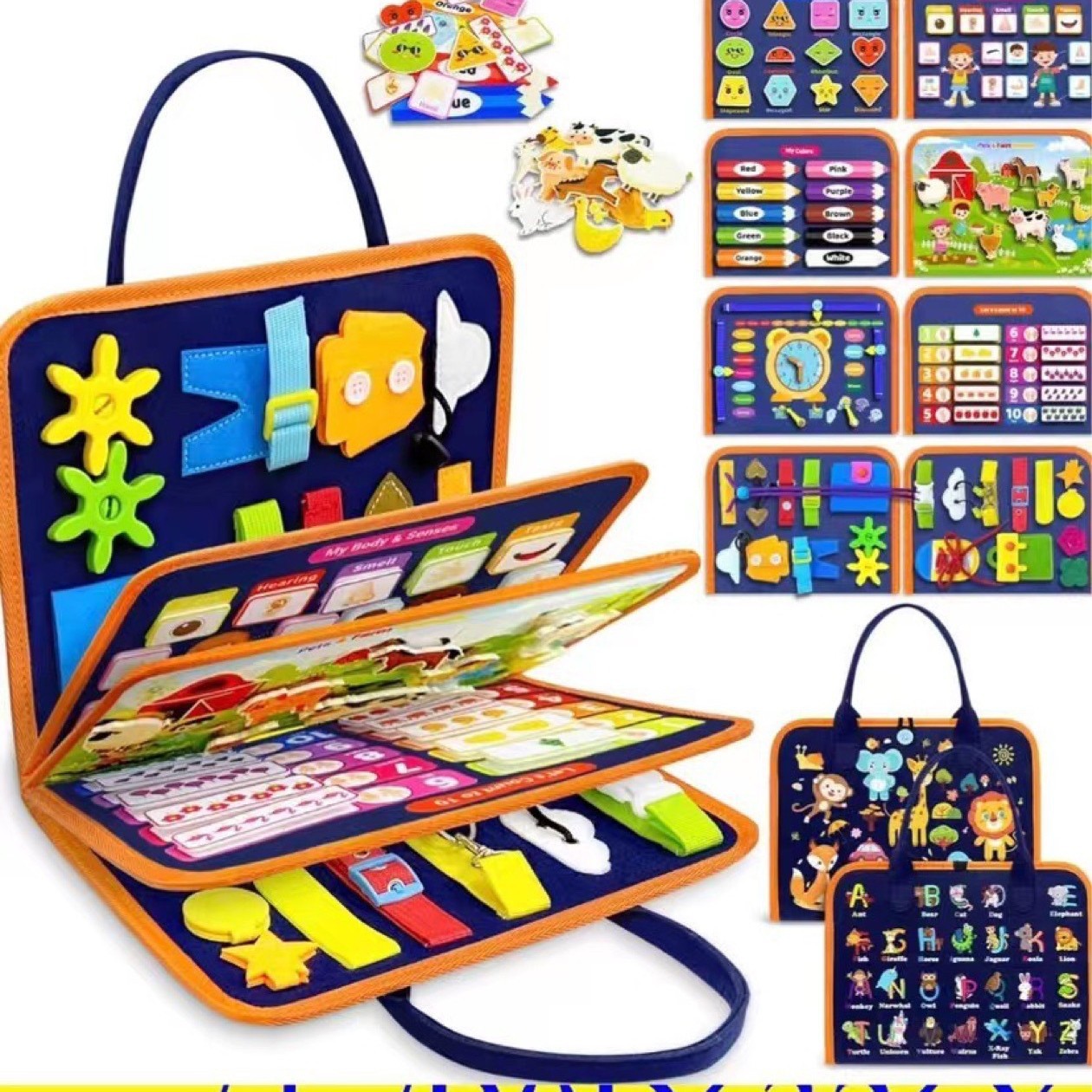 Ready-Made Felt Learning Board, Dressing Practice Puzzle Early Education Board, Kidsren's Felt Busy Board