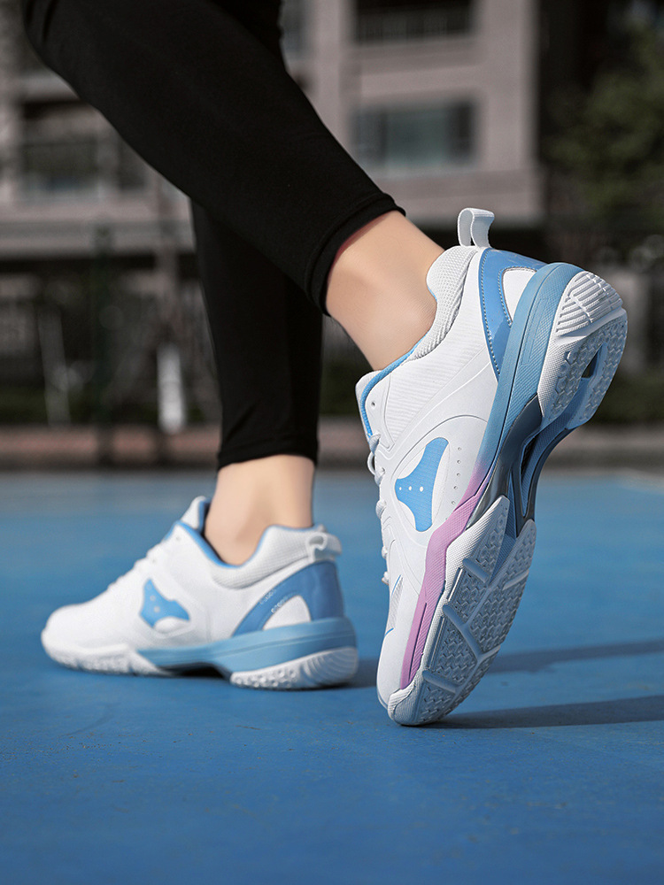 Zapatos de bádminton para mujer, zapatos deportivos antideslizantes resistentes al desgaste para pareja, superficie de malla transpirable, zapatos de entrenamiento de competición para jóvenes estudiantes, adultos