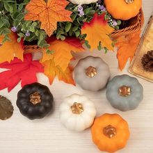 复古复古深绿色南瓜逼真假泡沫南瓜秋季万圣节家庭聚会用品感恩节