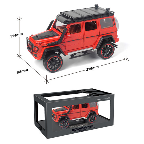 Honest and Prosperous 1:22 Mercedes-Benz G500 Simulated Sound and Light Bouncing Alloy Car Model Exquisite Display Piece Boy's Toy Wholesale