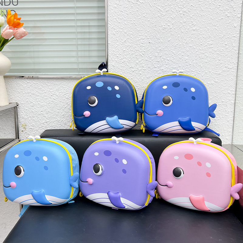 Nuevos niños de dibujos animados cáscara dura kindergarten mochila ballena bebé Eva cáscara de huevo niño niña bebé mochila