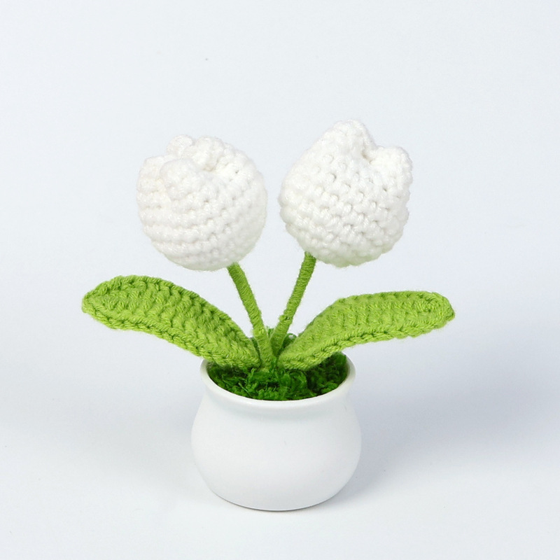 完成品クロスボーダーニットウールひまわり鉢植え造花研究デスクトップ装飾品卒業子供の日の小さなギフト|undefined