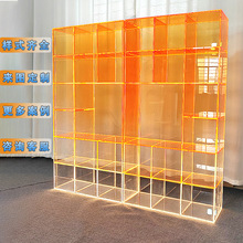 亚克力柜展示柜透明渐变服装店鞋子手办酒柜饰品置物架定制玻璃
