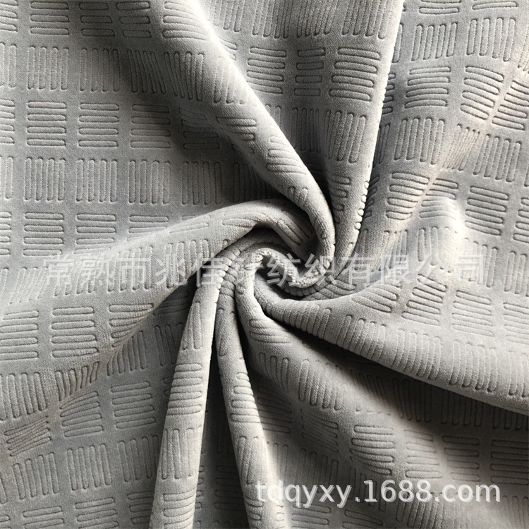 工厂批发新款水晶超柔激光立体图形短毛绒用于家纺玩具水晶绒面料