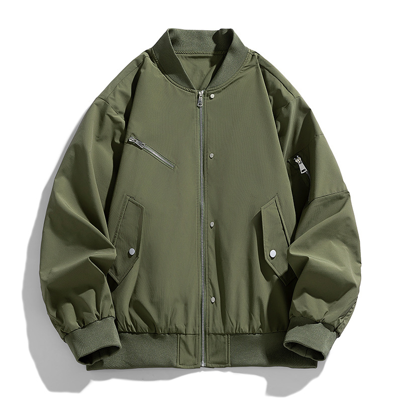 M - 8XL americano primavera y otoño chaqueta de vuelo hombre y mujer collar de béisbol otoño delgado chaqueta de marcas de moda grande hombre
