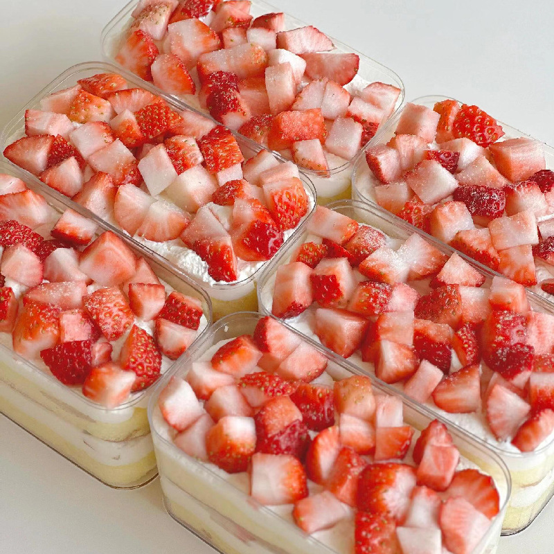 提拉米苏盒西点打包盒透明草莓蛋糕盒网红慕斯打包豆乳千层甜品盒