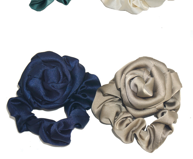 Fashion Rose Solid Color Cloth Hair Tie display picture 2