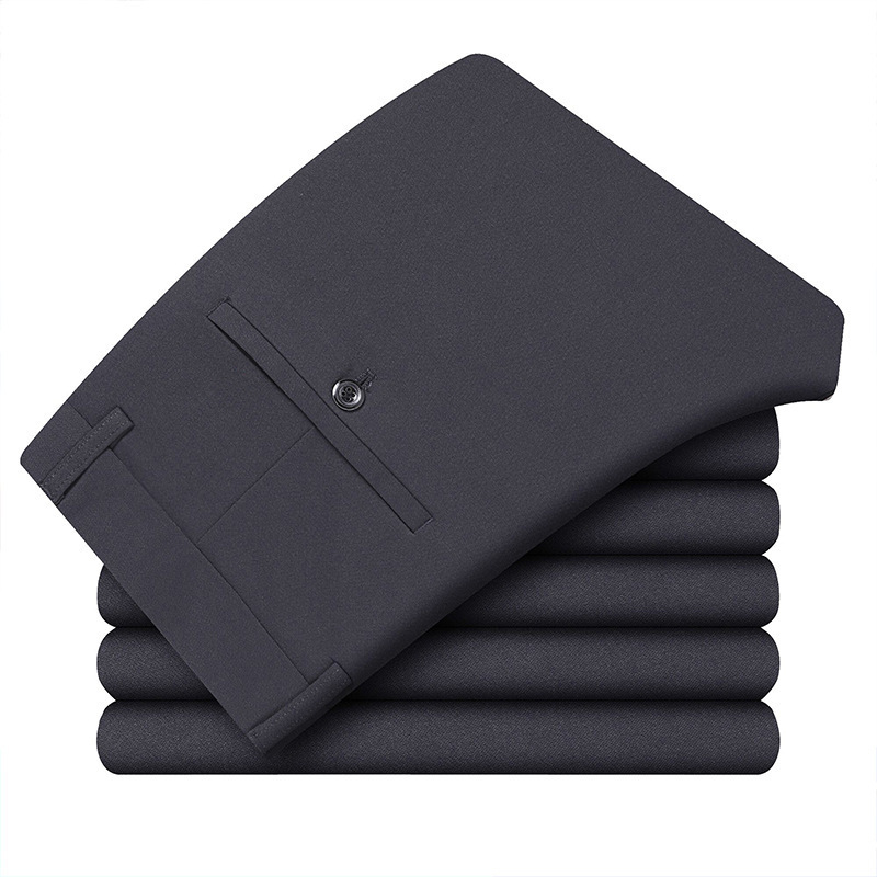 Una pieza de pantalones de hombre de alta elasticidad clase B comercio electrónico en el extranjero comercio electrónico de mediana edad y ancianos pantalones casuales de negocios pantalones papá image 16