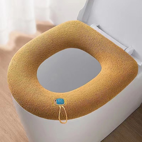 Autumn and winter toilet mats, thickened toilet seat cushions, warm universal toilet covers, toilet covers, pumpkin pattern seat cushions