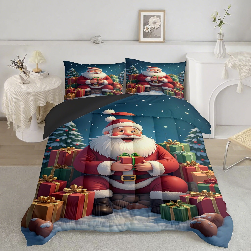 TEMU / JIT nuevo producto de impresión digital 3D de Navidad 180gms fuente de fabricantes de edredones