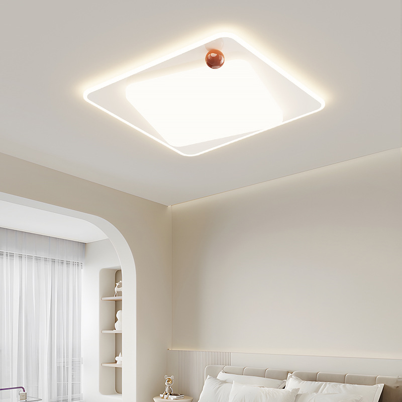 Luces de techo de dormitorio de estilo japonés nubes retro luces de dormitorio principal de estilo francés crema de protección de ojos