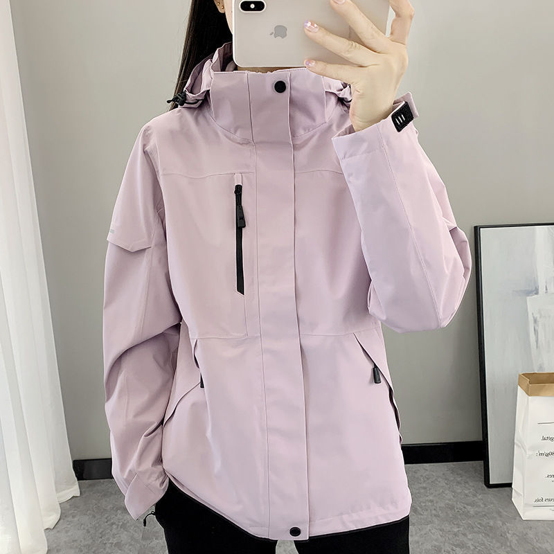 冲锋衣外套女新款秋冬可拆卸两件套户外加绒加厚保暖登山运动服男|undefined