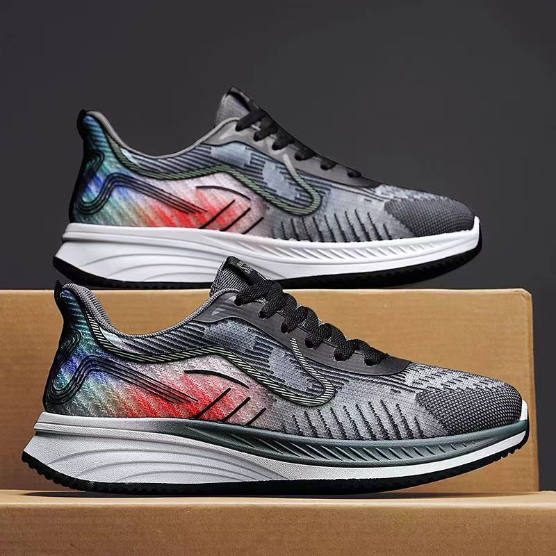 Scarpe da tennis da uomo Scarpe in pelle Sneakers Suola in gomma Calzature imbottite leggere e traspiranti_voghion.com