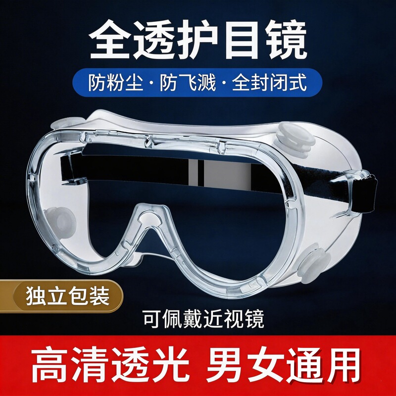 Goggles That Are Anti-Fog, Anti-Dust, Anti-Wind and Sand-Proof, Men's and Women's Labor Protection Goggles, Fully Enclosed, Anti-Splash, Laboratory Anti-Impact Glasses Goggles That Are Anti-Fog, Anti-Dust, Anti-Wind and Sand-Proof, Men's and Women's Labor Protection Goggles, Fully Enclosed, Anti-Splash, Laboratory Anti-Impact Glasses