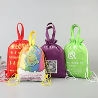 Оптовая Пользовательские Non Сплетенный Пакет Хранения Карманный Цвет Drawstring Backle Рюкзак Сумка Высокое качество и дешево