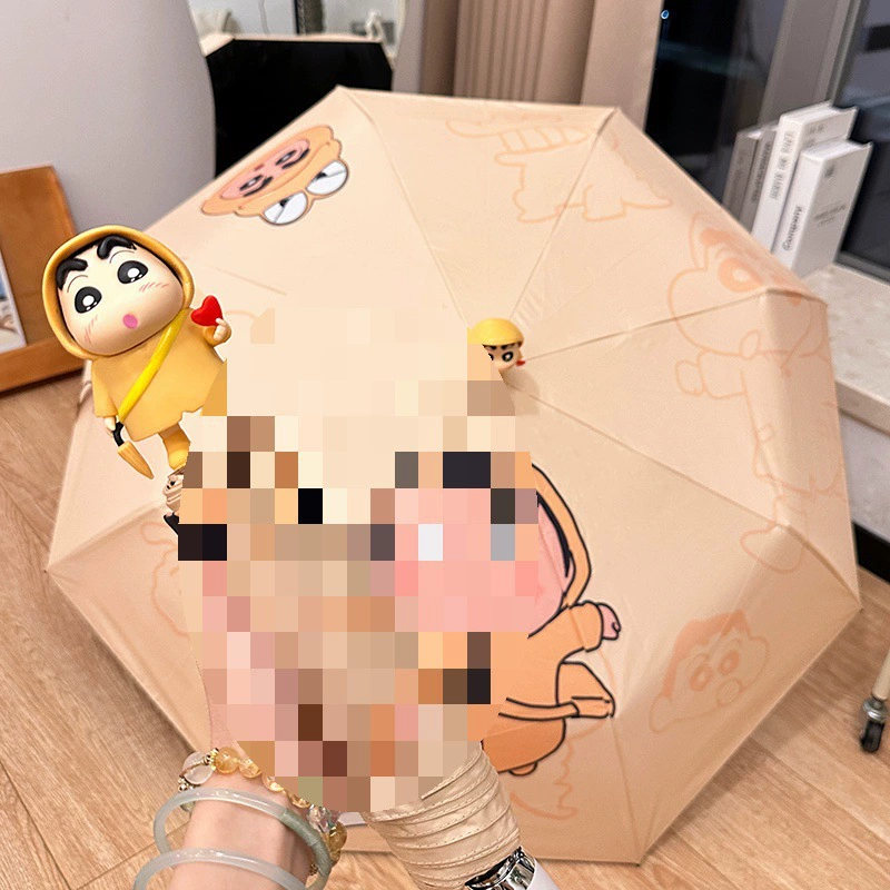 Three dimensional umbrella, automatic crayons for princess solar-powered, sun protection, UV protection, fully automatic