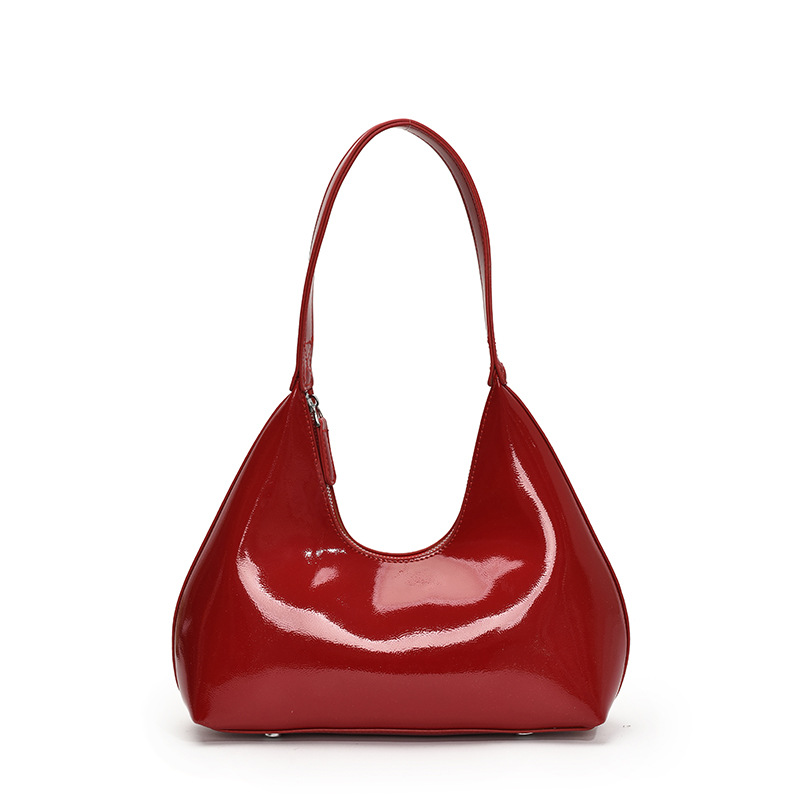 Bolso de axila con textura transfronteriza 2025 primavera nuevo bolso femenino bolso de alta calidad brillante bolso de hombro diario