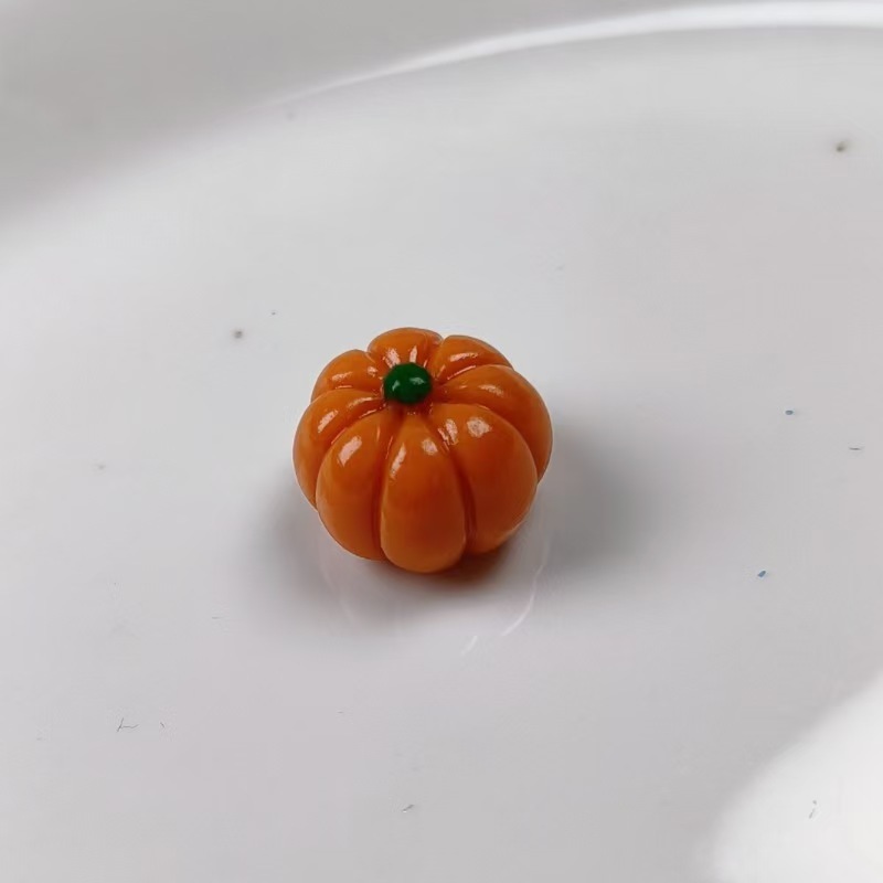 跨境热销仿真树脂南瓜 橙色与绿色花园摆件万圣节丰收派对秋季|undefined