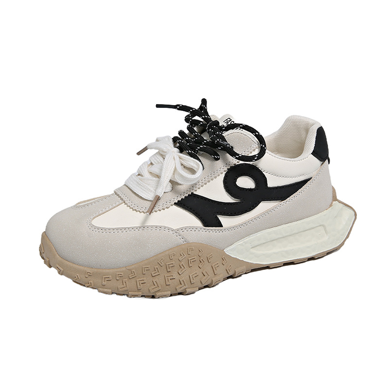 Zapatos de entrenamiento de base gruesa para mujeres 2025 primavera nuevos zapatos agam de colores casuales versátiles antideslizantes zapatos deportivos para correr