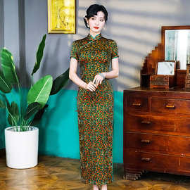 2026新款桑蚕丝改良版旗袍厂家直销春夏季女士连衣裙批发真丝长款
