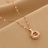 Necklace stainless steel, fashionable accessory, chain for key bag , suitable for import, simple and elegant design